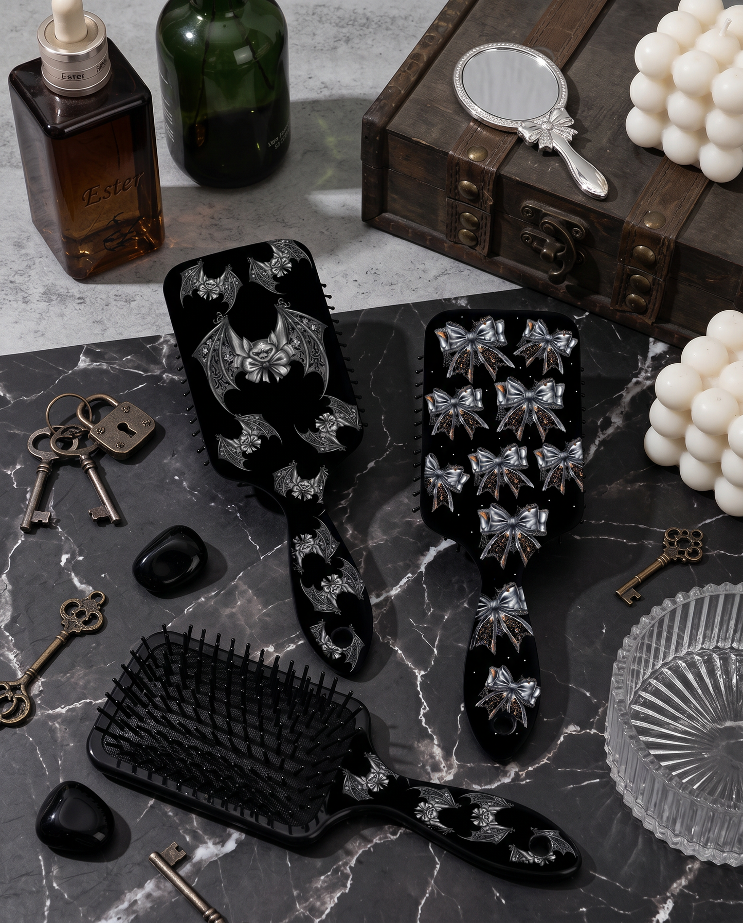 Laura's Handmade Goth Hairbrushes